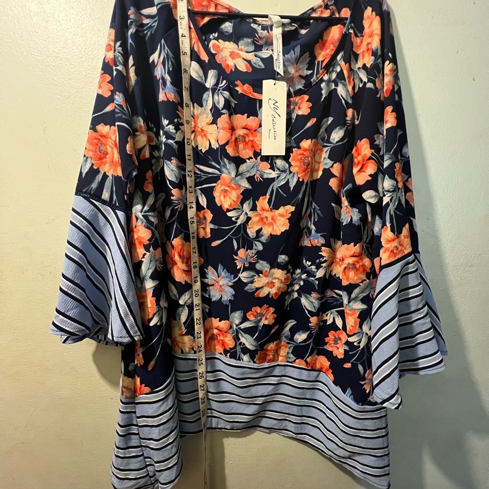 NWT NY Collection Woman- Sz 3X. NAVPL Color